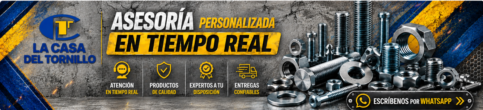 Asesoría Personalizada en Tiempo Real - La Casa del Tornillo